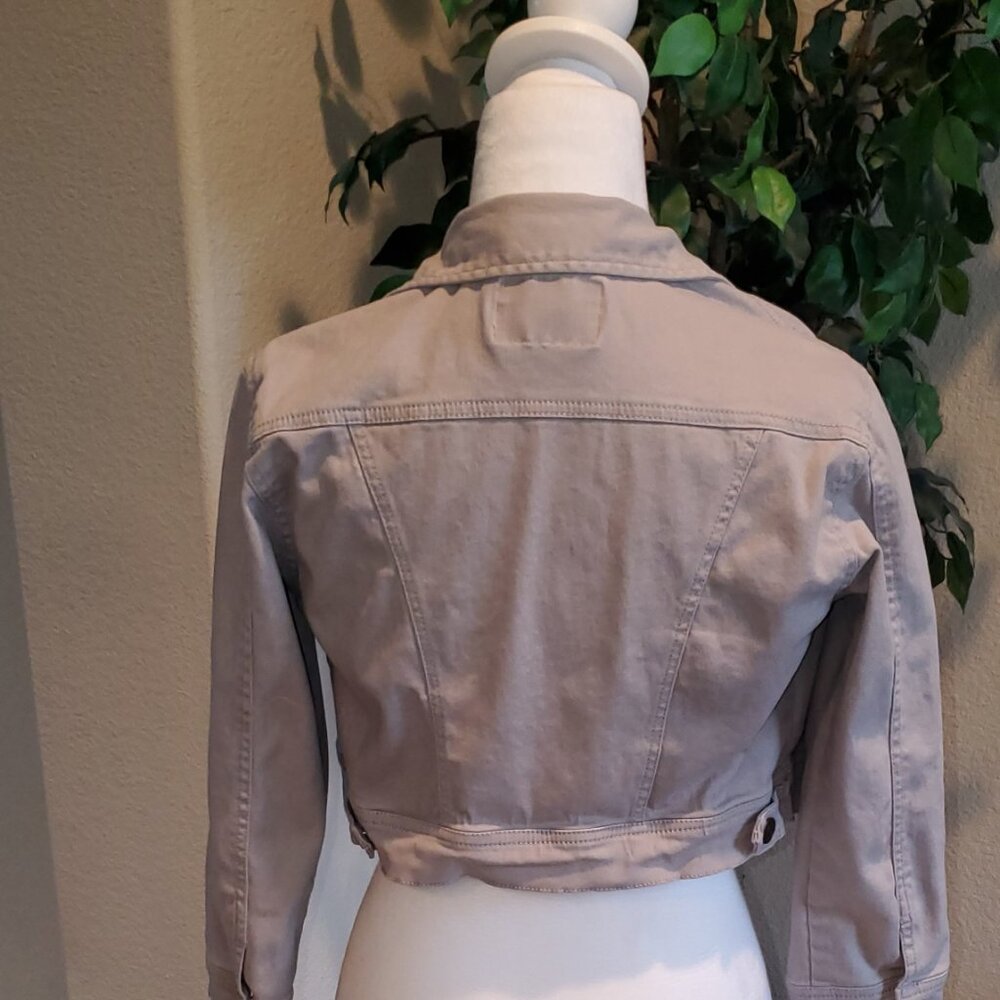 Papaya Cropped Denim Jacket - Picture 2 of 6
